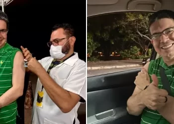 Randolfe é alvo de chacota por foto com vacina