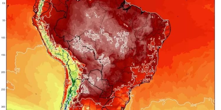 Brasil terá onda de calor excepcional com máximas entre 40°C e 45°C nos próximos dias